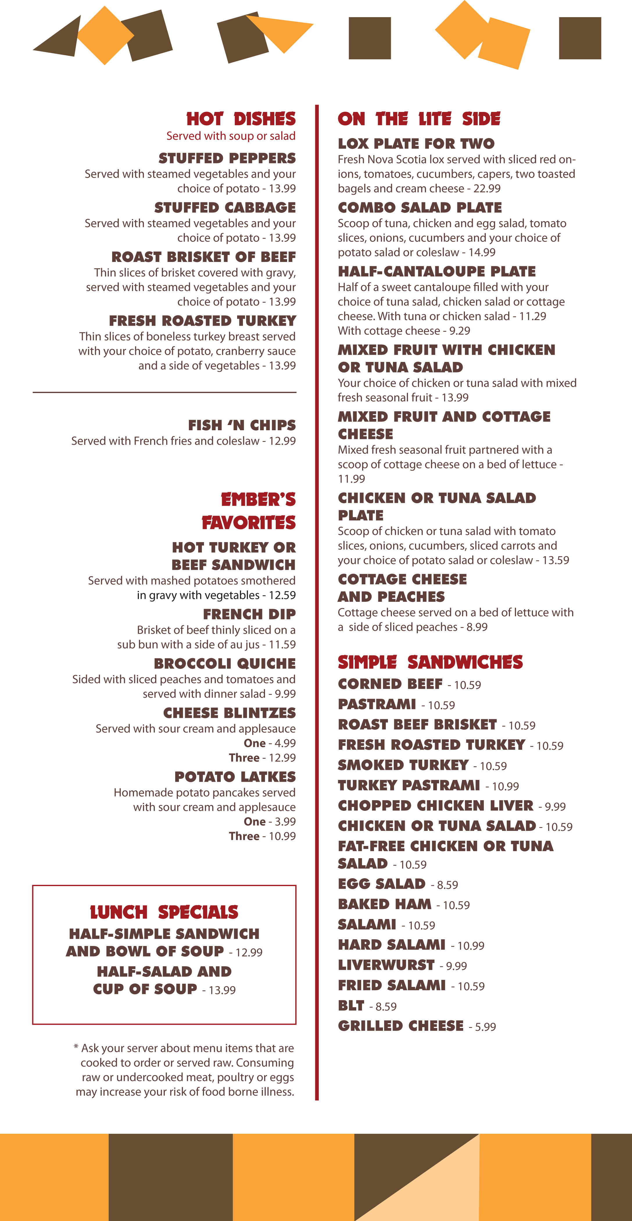 ember menu ember menu